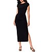 Miraclesuit Cali Solid Crew Neck Cap Sleeve Shaping Maxi Dress - Image 1
