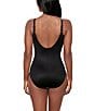 Miraclesuit Fiore Di Luna Oceanus V-Neck Soft Cup Surplice One Piece Swimsuit, Color:Black/White - Image 2
