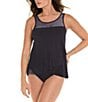 Miraclesuit Illusionist Mirage Underwire Tankini Swim Top & Solid Fit and Flare Skirted Swimsuit Bottom - Image 1