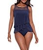 Miraclesuit Illusionist Mirage Scoop Neck DD-Cup Size Underwire Bra Tankini Swim Top & Solid High Rise Bikini Swim Bottom - Image 3
