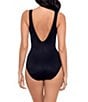 Miraclesuit Illusionists Crossover Mesh Inset One Piece Swimsuit, Color:Black - Image 2