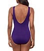 Miraclesuit Illusionists Crossover Mesh Inset One Piece Swimsuit, Color:Mulberry - Image 2