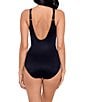 Miraclesuit Must Have Oceanus V-Neck Surplice One Piece Swimsuit, Color:Black - Image 2