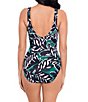 Color:Black/Multi - Image 2 - Palma Verde Escape Printed Sweetheart Neck Padded Straps Underwire One Piece Swimsuit