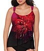 Miraclesuit Petali Rosa Dazzle Underwire Bra Tankini Swim Top - Image 1