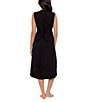 Miraclesuit Pleated Sleeveless Button Front Beach Dress Swim Cover-Up, Color:Black - Image 2