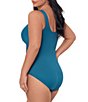 Miraclesuit Plus Size Solid Must Haves Oceanus V-Neck Underwire Bra Tank One Piece Swimsuit - Image 3