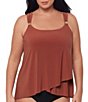 Miraclesuit Plus Size Solid Razzle Dazzle Underwire Bra Tankini Swimsuit - Image 1