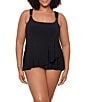 Miraclesuit Plus Size Solid Razzle Dazzle Underwire Tankini One Piece Swimsuit & Plus Size Basic Swim Bottom - Image 1