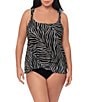 Miraclesuit Plus Size Solid Razzle Dazzle Underwire Tankini One Piece Swimsuit & Plus Size Basic Swim Bottom - Image 5