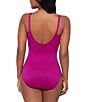 Miraclesuit Razzle Dazzle Siren Solid Gold Hardware DD-Cup Size Underwire Bra Surplice One Piece Swimsuit, Color:Framboise Pink - Image 2