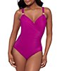 Miraclesuit Razzle Dazzle Siren Underwire Shaping V-Neck One Piece Swimsuit - Image 1