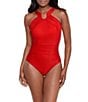 Color:Cayenne Red - Image 1 - Rock Solid Aphrodite One Piece Swimsuit
