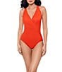 Miraclesuit Rock Solid Wrapsody Shaping One Piece Swimsuit, Color:Arancio - Image 1