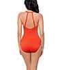 Miraclesuit Rock Solid Wrapsody Shaping One Piece Swimsuit, Color:Arancio - Image 2