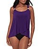 Miraclesuit Solid Dazzle Hardware Underwire Tankini Swim Top & Solid High Rise Bikini Swim Bottom - Image 1