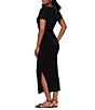Miraclesuit Solid Kaia Boat Neck Short Sleeve Midi Dress - Image 3