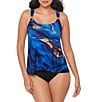 Miraclesuit Stella Nova Dazzle Underwire Scoop Neck Tankini Swim Top & Solid High Rise Bikini Swim Bottom - Image 1