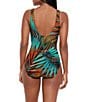 Color:Multi - Image 2 - Tamara Tigre It's A Wrap Palm Print Sweetheart Neck Underwire Shaping One Piece Swimsuit