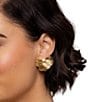 Miranda Frye Lily Pearl Flower Statement Stud Earrings - Image 2