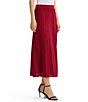 MISOOK Wrinkle-Resistant Flared Pleated Ribbed Knit Coordinating Pull-On Midi Skirt - Image 3