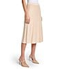 MISOOK Braided Texture Knit Pull-On Flare Midi Skirt, Color:Biscotti - Image 3