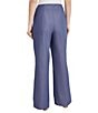 Color:Mazarine - Image 2 - Chambray Pleated Pocketed Wide Leg Pants