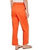 Color:Spice - Image 2 - Cotton Blend No-Roll Waist Straight Leg Pocketed Pull-On Ankle Pants
