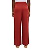 Color:Russet - Image 2 - Crepe de Chine Pleated Pocketed Coordinating Wide Leg Pants