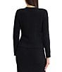 MISOOK Heritage Monochromic Ottoman Knit Round Neck Long Sleeve Button-Front Coordinating Jacket - Image 2