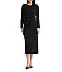 MISOOK Heritage Monochromic Ottoman Knit Round Neck Long Sleeve Button-Front Coordinating Jacket - Image 3