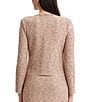 MISOOK Heritage Ribbon Tweed Knit Round Neck Long Sleeve Button-Front Jacket - Image 3