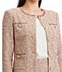 MISOOK Heritage Ribbon Tweed Knit Round Neck Long Sleeve Button-Front Jacket - Image 5