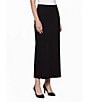 MISOOK Knit Elastic Waist Pull-On Straight Skirt, Color:Black - Image 3
