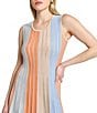 MISOOK Lurex Knit Stripe Scoop Neck Sleeveless Maxi Dress, Color:Arctic Multi - Image 4
