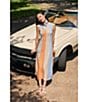 MISOOK Lurex Knit Stripe Scoop Neck Sleeveless Maxi Dress, Color:Arctic Multi - Image 5