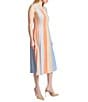 MISOOK Lurex Knit Stripe Scoop Neck Sleeveless Maxi Dress, Color:Arctic Multi - Image 3