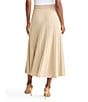 MISOOK Lurex Ribbed Knit Pleated A-Line Midi Dress, Color:Biscotti/Gold - Image 2