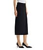 MISOOK Monochromatic Ottoman Knit No-Roll Elastic A-Line Pull-On Coordinating Midi Skirt - Image 3