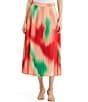 MISOOK Multi-Color Pleated Crepe Flared Pull-On Midi Skirt - Image 1