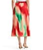 MISOOK Multi-Color Pleated Crepe Flared Pull-On Midi Skirt - Image 2