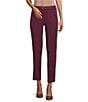 MISOOK Nancy Maylana Knit Slim Leg Pull-On Pants, Color:Sangria - Image 1
