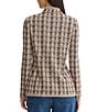 MISOOK Tailored Houndstooth Tweed Knit Wrinkle-Resistant Button-Front Jacket - Image 2