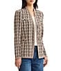 MISOOK Tailored Houndstooth Tweed Knit Wrinkle-Resistant Button-Front Jacket - Image 3