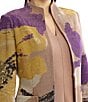 MISOOK Tailored Jacquard Flat Knit Artisan Print Stand Collar Long Sleeve Jacket - Image 4