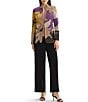 MISOOK Tailored Jacquard Flat Knit Artisan Print Stand Collar Long Sleeve Jacket - Image 5