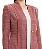 MISOOK Tailored Melange Knit Long Sleeve One Button-Front Jacket - Image 5