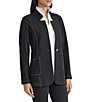MISOOK Tailored Stretch Ponte Notch Collar Bracelet Sleeve Blazer - Image 3