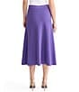 MISOOK Tonal Knit Elastic Waist A-Line Midi Skirt, Color:Concord Purple - Image 2