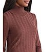 MISOOK Tonal Soft Knit Mock Neck Long Sleeve Top, Color:Truffle - Image 5